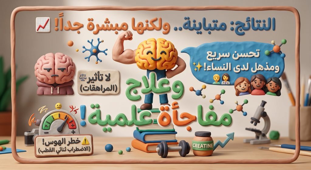 Gemini_Generated_Image_ent9pgent9pgent9-1024x559 هل يعالج "الكرياتين" الاكتئاب؟ مفاجأة علمية تغير نظرتنا لمكملات الرياضيين! 🧠💪